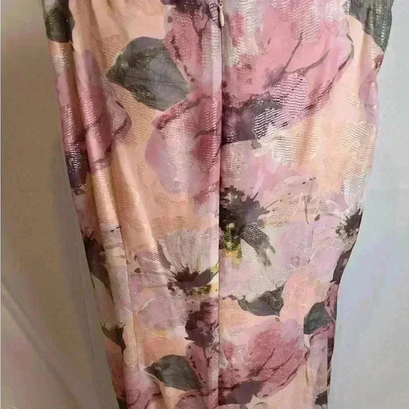 R&M Richards Pink Flower Embellished Lace Sheath Dress & Jacket (Size 18) - Picture 8 of 10